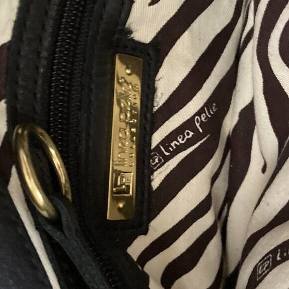 Vintage Y2K Linea Pelle 3 Section Black Leather Clutch - Mint - Picture 8 of 9